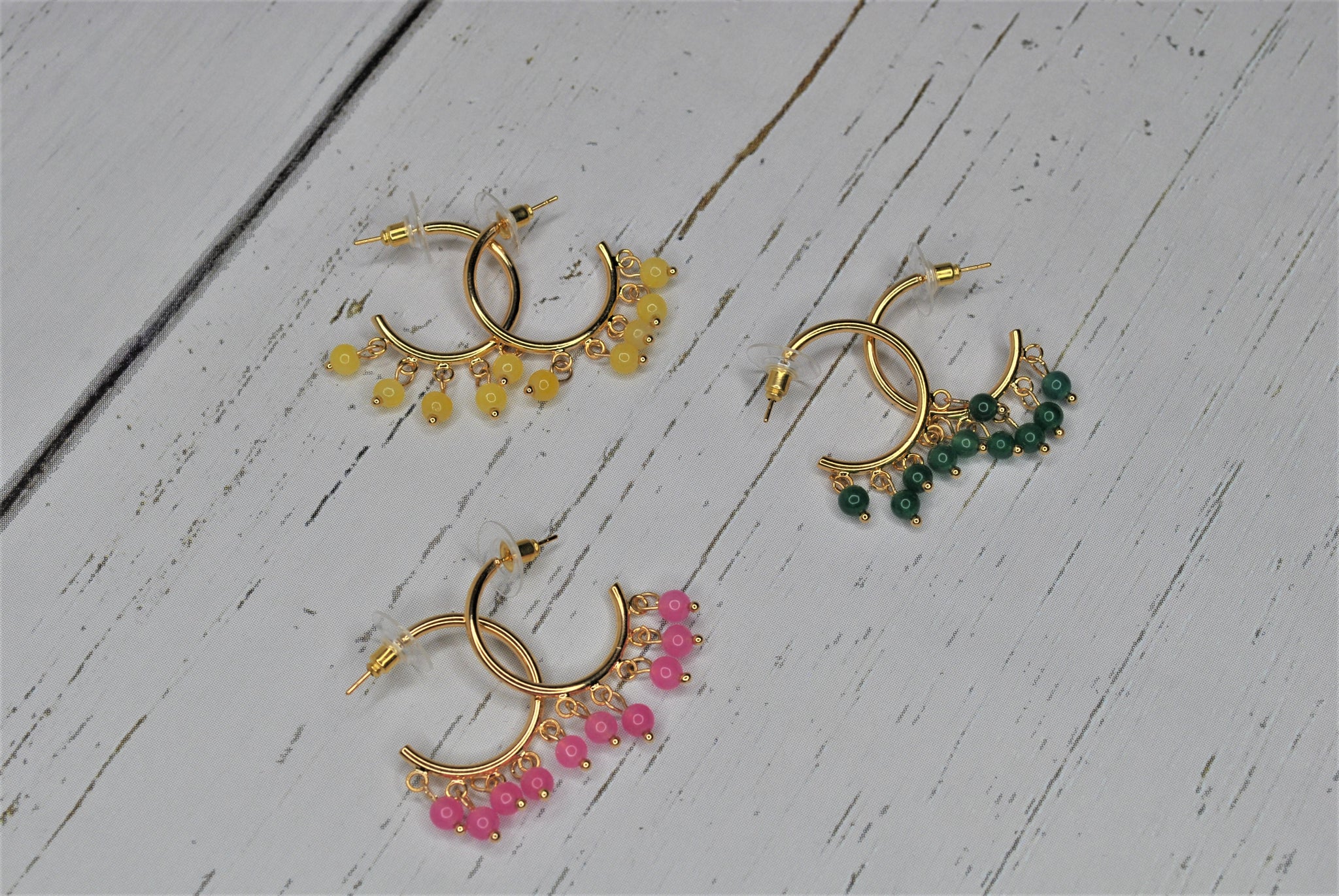 Colorful Gold Hoop Earring