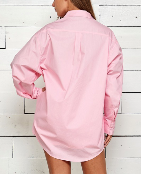 Bubble Gum Oversized Button Down